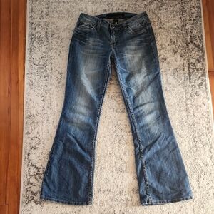 Refuge Dark Blue Flare Jeans